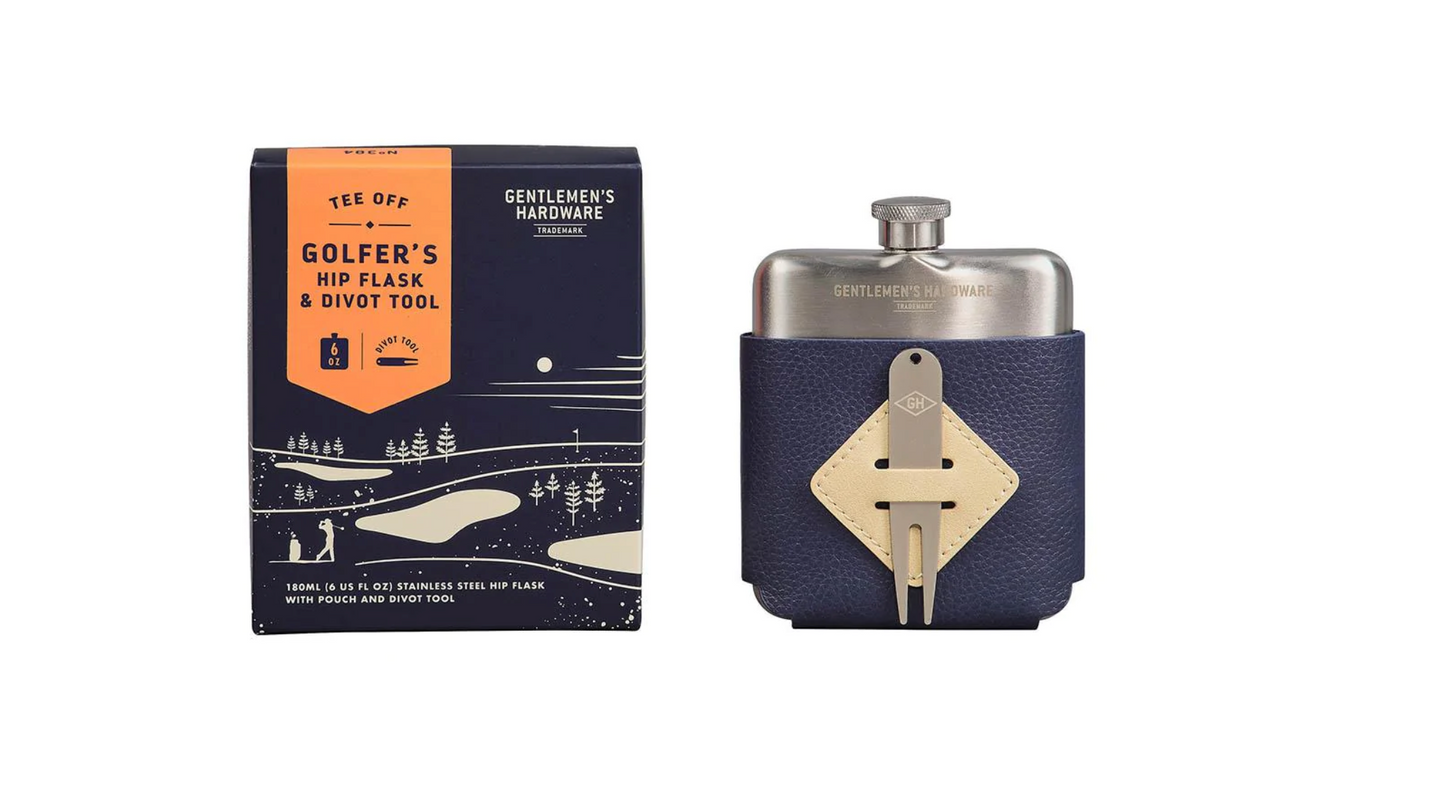 Gentlemen's Hardware Golfer's Hip Flask & Divot Tool Set