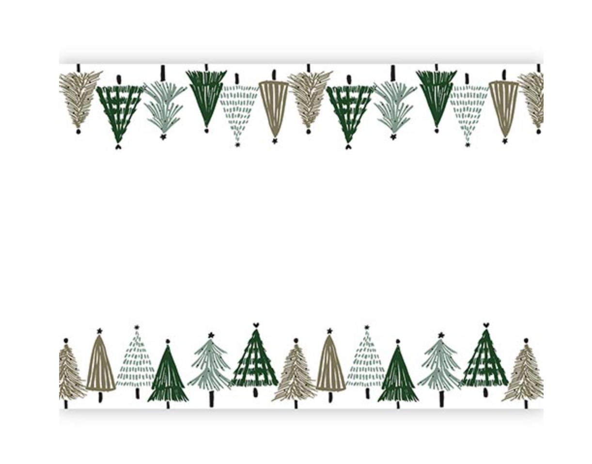 Paper Table Runner - Trees