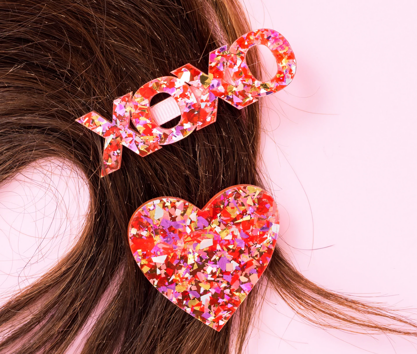 Heart/XOXO Hair Clips