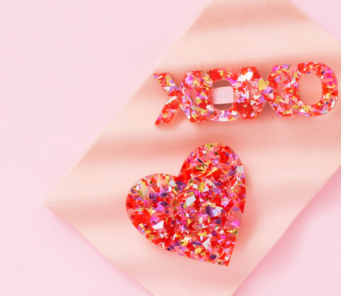 Heart/XOXO Hair Clips