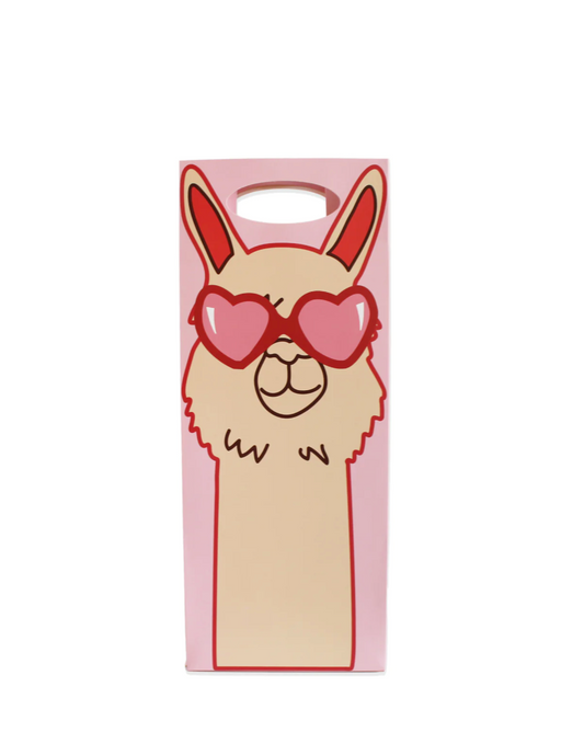 LLAMA HEART EYES WINE BAG